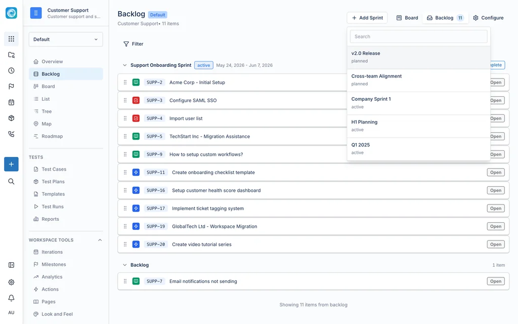 Windshift backlog planning
