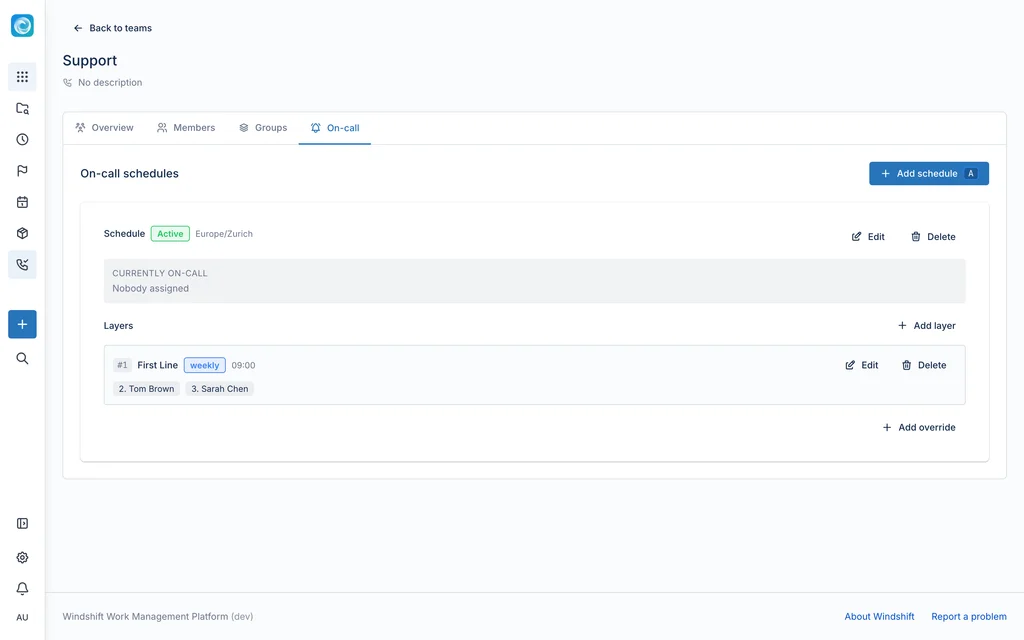 Windshift customer portal